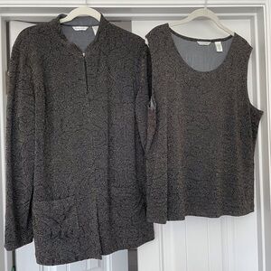 Laura Ashley Black / Brown Twin Set